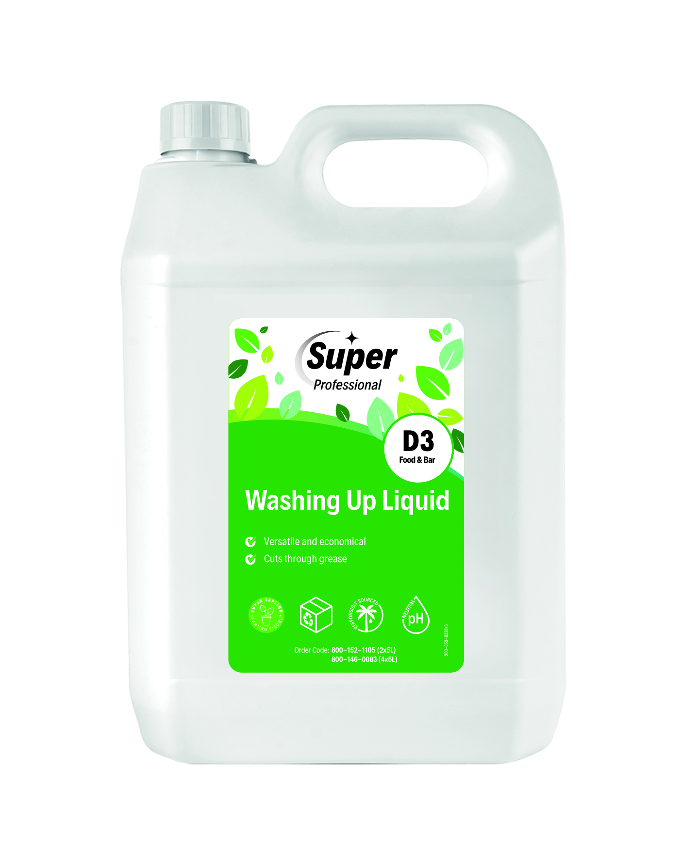 PROFESSIONAL 5L WASH UP LIQUID X2